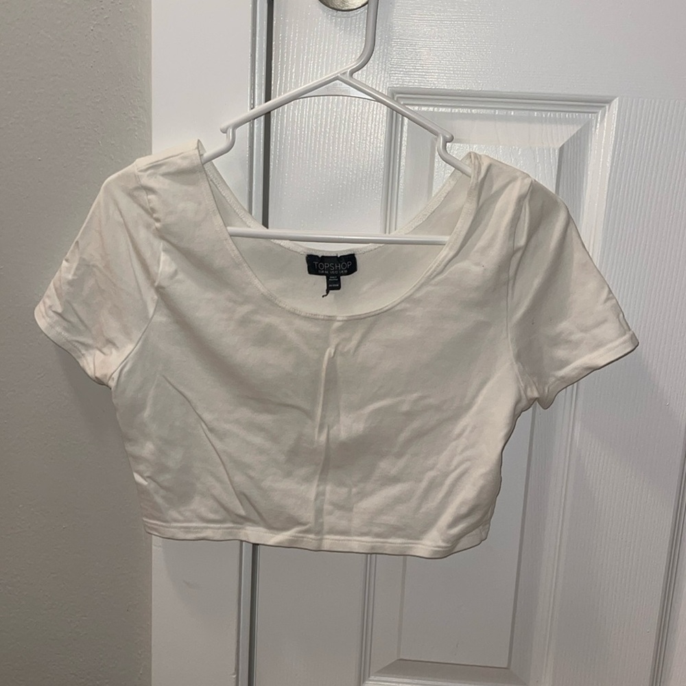 Topshop White Crop Top